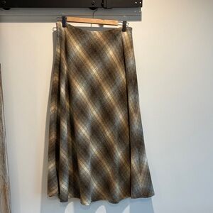 Vintage wool Plaid Skirt